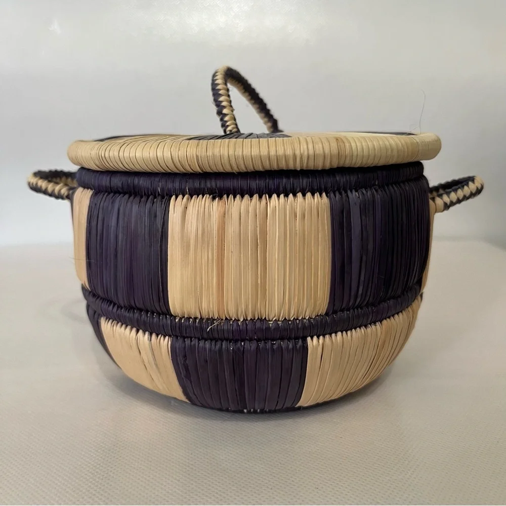 Vintage Hand Woven Tribal Basket